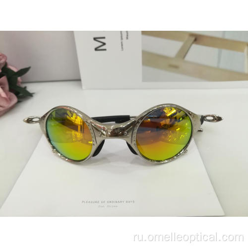 Красочные металлические кошачьи глаза модные солнцезащитные очки оптом